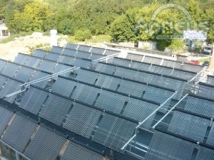 Apricus commercial solar water heating project in Bralia, Romania