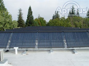 Apricus commercial solar water heating project at Sacramento State University