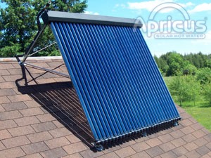 Apricus solar water heating installation for domestic hot water