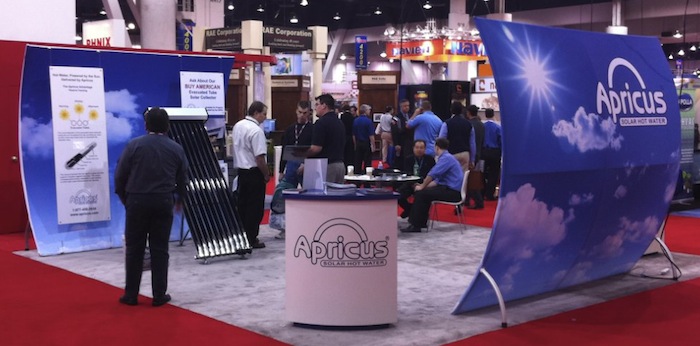 Apricus solar water heating trade exhibition