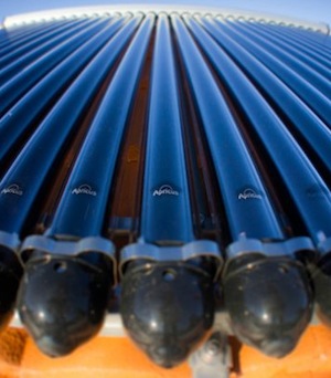 Apricus evacuated tubes for solar hot water