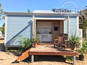 Apricus solar hot water collectors on Tiny Homes in Gosford