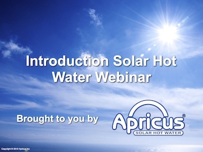 Solar thermal collector hot water training seminars and webinars