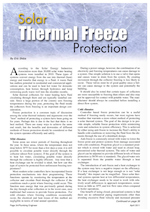 Apricus authored article by Eric Skiba - Solar Thermal Freeze Protection